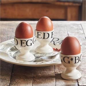 Emma Bridgewater Black Toast Set of 3 Egg Cups